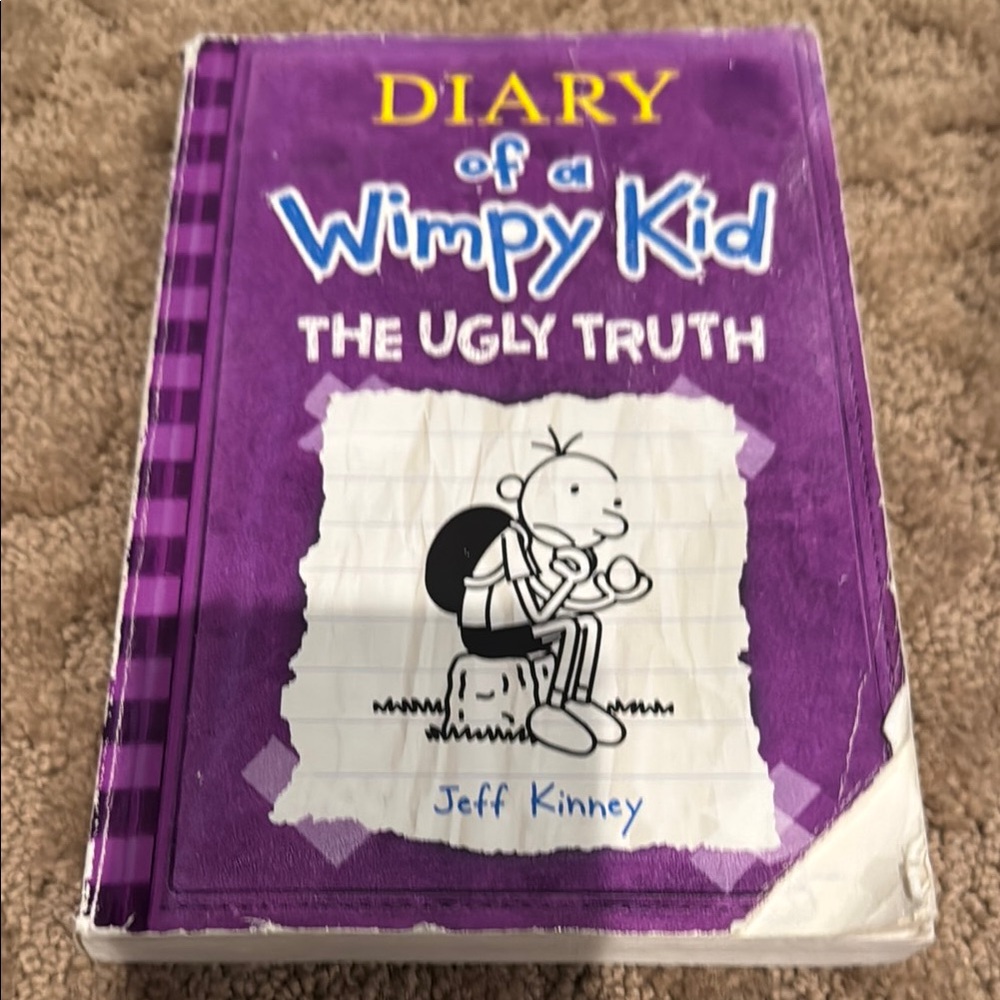 🌸Purple Hardcover Book with Cartoon Illustration